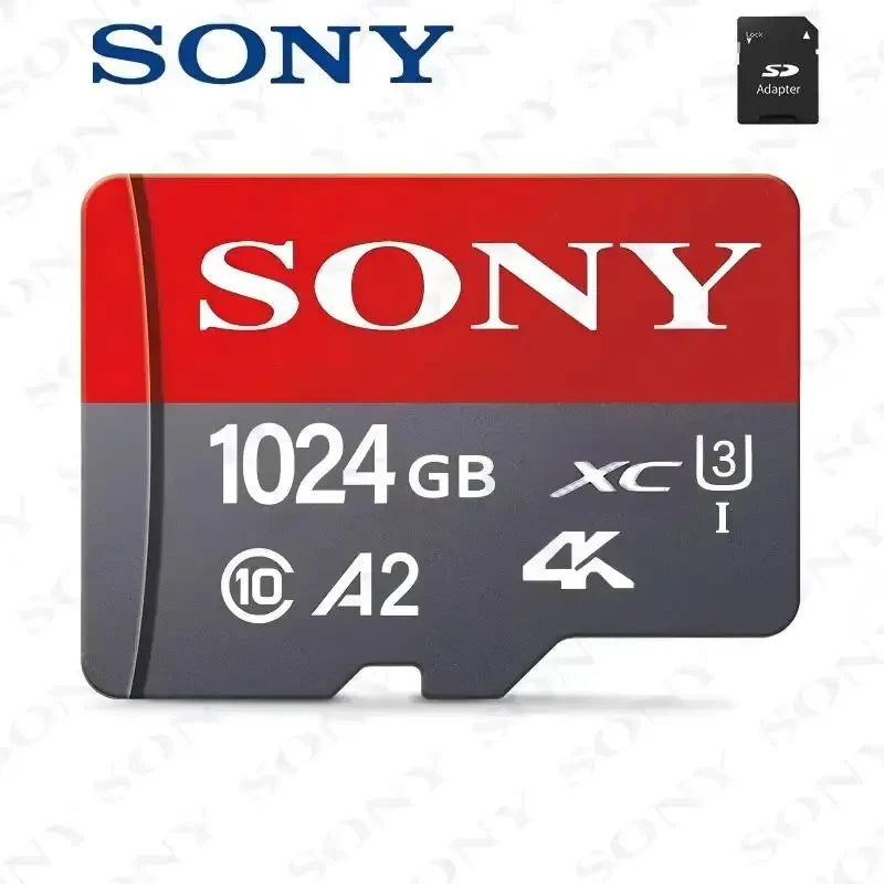 Sony Memory Card 1TB 512GB Micro SD TF 256GB 128GB U1 A1 Micro SD 64GB 100Mb Reading Speed Class 10 Flash Micro Card for Phone
