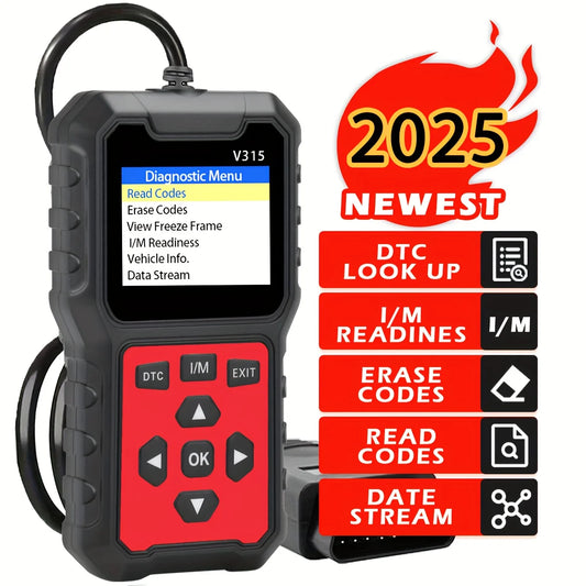 USB Powered 2025 Car OBD2 Scanner - Advanced Engine Diagnostic Tool, with code reader, multi-language support, suitable for 1996