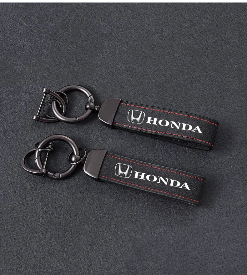 2025 Suede Key Ring Sport Car Keychain Custom Gift With Emblem For Honda Civci FIT CRV Accord Jazz HRV Stepwgn Prelude Vezel CRZ